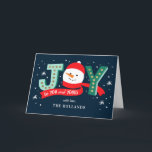 EDITABLE COLOR Joyful Snowman Holiday Cards Feiertagskarte<br><div class="desc">Matching-Auflistung verfügbar. Design © Berry Berry Sweet. Besuchen Sie unseren Design-Showroom unter WWW.BERRYBERRYSWEET.COM</div>
