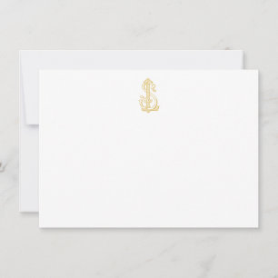 EDITABLE COLOR LS Monogram SL Monogram Notecards Mitteilungskarte