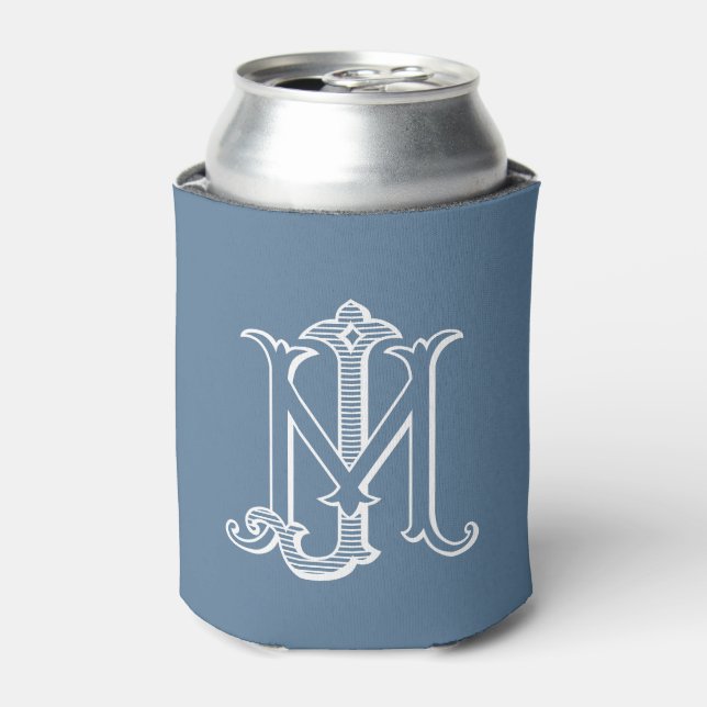 EDITABLE COLOR MJ Monogram JM Monogram Can Cooler Dosenkühler (Kanne Vorderseite)