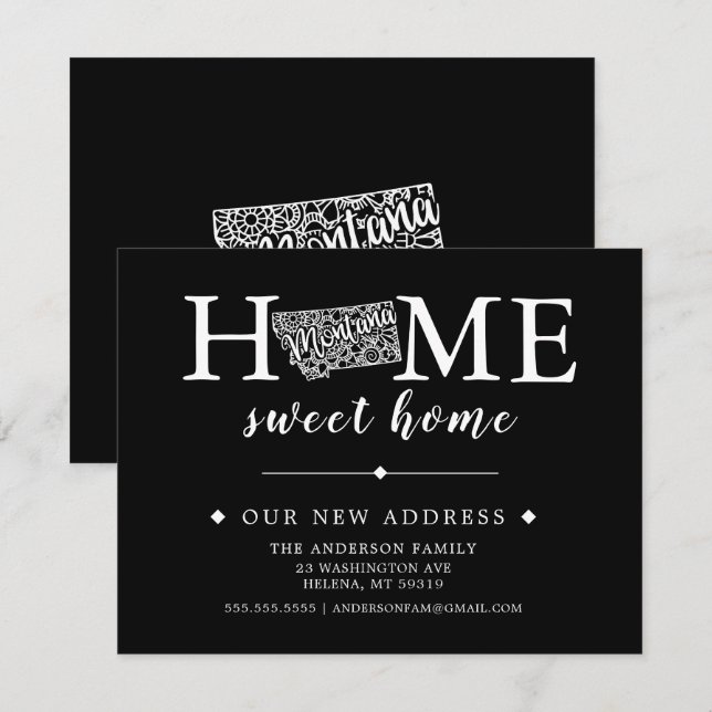 Editable Color MONTANA Moving Ankündigung (Vorne/Hinten)