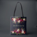 EDITABLE COLOR Navy Burgundy Rustic Boho Floral Tasche<br><div class="desc">ÄNDERBARE HINTERGRUNDFARBE Bohemischer Stil Allover Print Tote Bag mit Aquarellbildern von Bordeaux, Marsala, Rot und Rosa Bronze und Rose mit Federn Akzent auf marineblau Hintergrund. Dies ist ideal für Herbst/Herbst/Winter, Blumenveranstaltungen und Böhmerische Veranstaltungen. Matching-Elemente sind ebenfalls verfügbar. * Bitte klicken Sie auf den Button "Anpassen", um Farbe, Schriftart und Größe...</div>