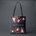 EDITABLE COLOR Navy Burgundy Rustic Boho Floral Tasche<br><div class="desc">ÄNDERBARE HINTERGRUNDFARBE Bohemischer Stil Allover Print Tote Bag mit Aquarellbildern von Bordeaux, Marsala, Rot und Rosa Bronze und Rose mit Federn Akzent auf marineblau Hintergrund. Dies ist ideal für Herbst/Herbst/Winter, Blumenveranstaltungen und Böhmerische Veranstaltungen. Matching-Elemente sind ebenfalls verfügbar. * Bitte klicken Sie auf den Button "Anpassen", um Farbe, Schriftart und Größe...</div>