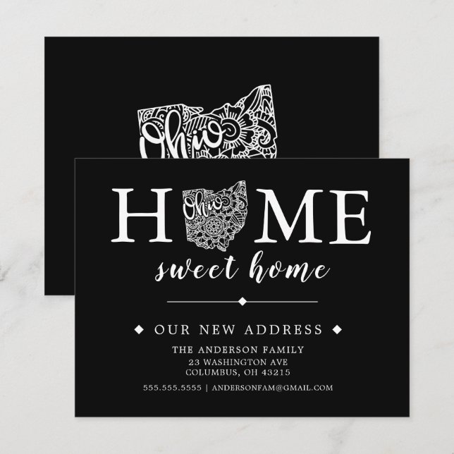 Editable Color OHIO Moving Ankündigung (Vorne/Hinten)