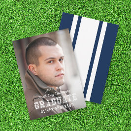 Editable Color Varsity Foto Graduate Ankündigung