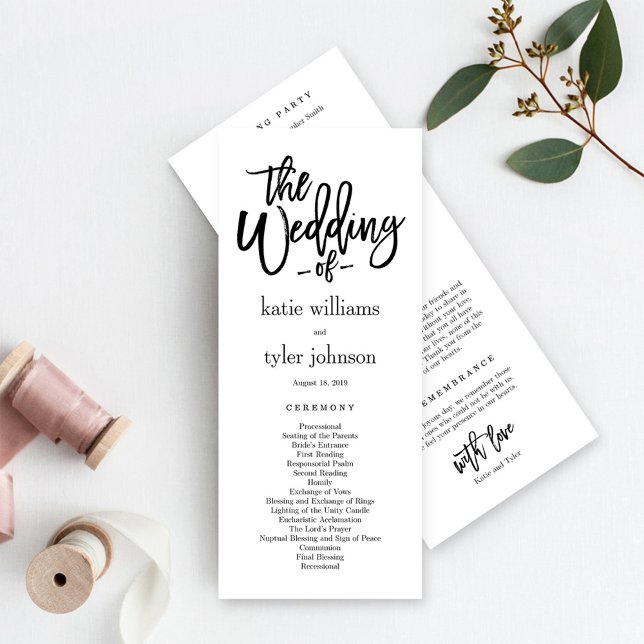 EDITABLE COLOR Wedding Zeremony Program #BCC Programm (Von Creator hochgeladen)