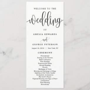 EDITABLE COLOR Wedding Zeremony Program #LCC Programm