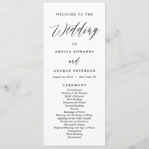 EDITABLE COLOR Wedding Zeremony Programm Mod Scrip