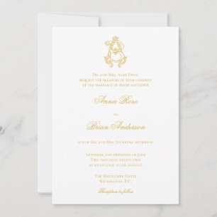 EDITABLE COLORS AB Monogram BA Logo Einladung