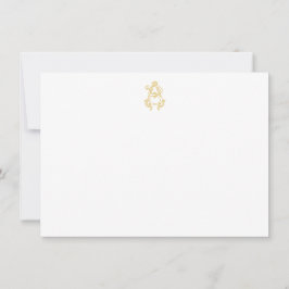 EDITABLE COLORS AB Monogram BA Monogram Notecards Mitteilungskarte