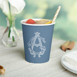 EDITABLE COLORS AG Monogram GA Monogram Paper Cups Pappbecher