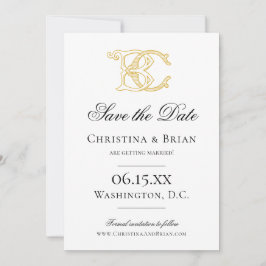 EDITABLE COLORS BC Monogram CB Monogram Einladung