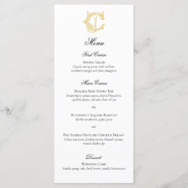 EDITABLE COLORS CJ Monogram JC Monogram Menu Menükarte