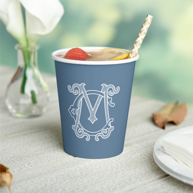 EDITABLE COLORS CM Monogram MC Monogram Cups Pappbecher (In Situ)