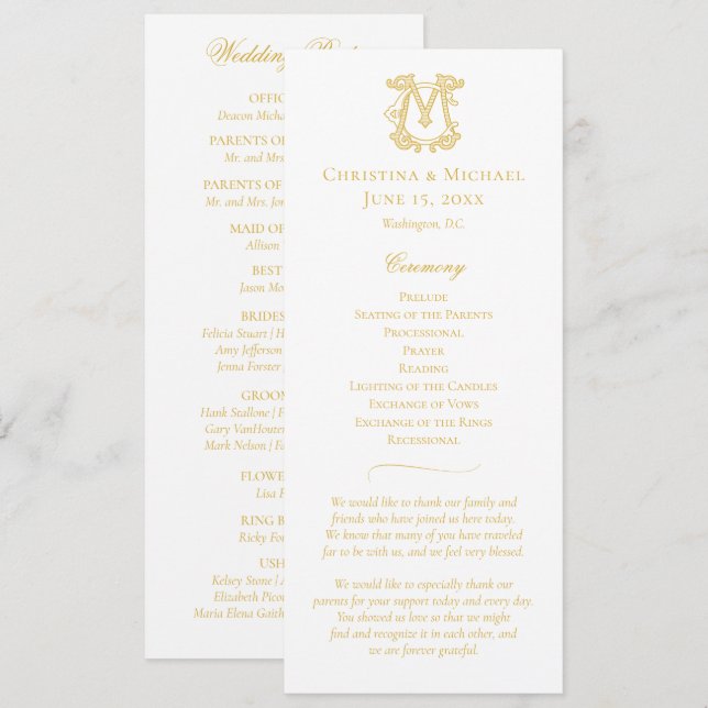 EDITABLE COLORS CM Monogram MC Monogram Program Programm (Vorne/Hinten)