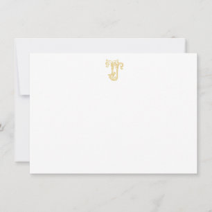 EDITABLE COLORS JT Monogram TJ Monogram Notecards Mitteilungskarte