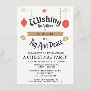 Editable Company Weihnachts-Einladung Einladung