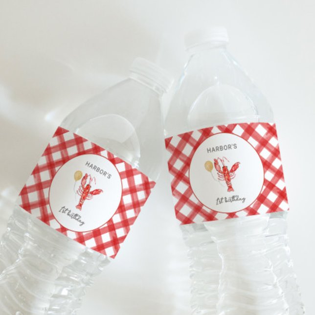 Editable Crawfish Water Bottle Labels (Von Creator hochgeladen)
