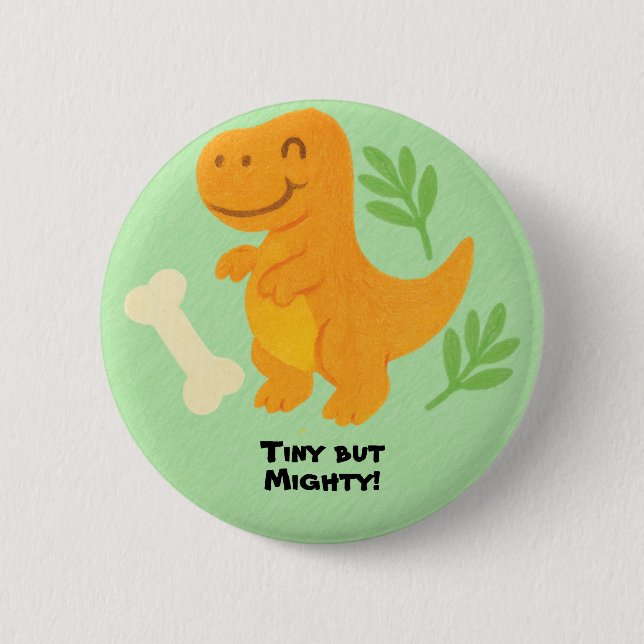 Editable Crayon Style – Dinosaur Roarsome Button (Vorderseite)