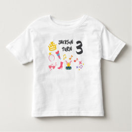 Editable Crayon Style - Pop Star Diva Birthday Kleinkind T-shirt