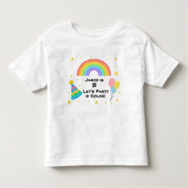 Editable Crayon Style - Rainbow Celebration Kleinkind T-shirt