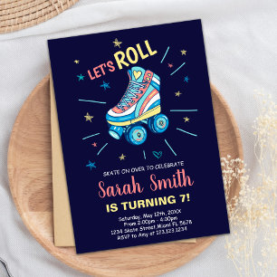 Editable Creative Roller Party Einladung