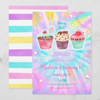 Editable Cupcake zum Geburtstag Einladung