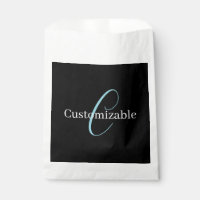 Editable Curry Script Monogram Black White