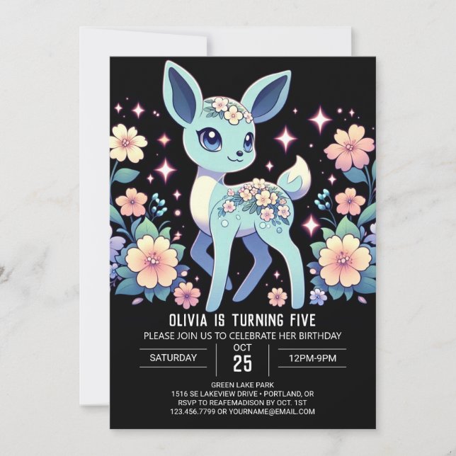 Editable Custom Deh Digital Geburtstag Einladung (Vorderseite)