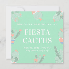 Editable Custom Fiesta Cactus succulent Einladung