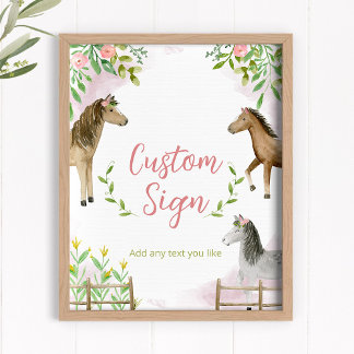 Editable Custom Sign for Horday Party Poster