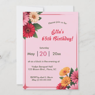 Editable Daisy Einladung