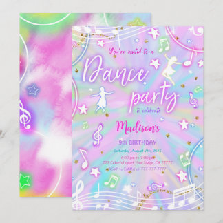 Editable Dance Birthday Einladung