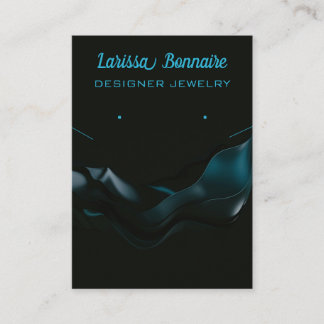 Editable Dark Blue Waves Juwelierkarten Visitenkarte
