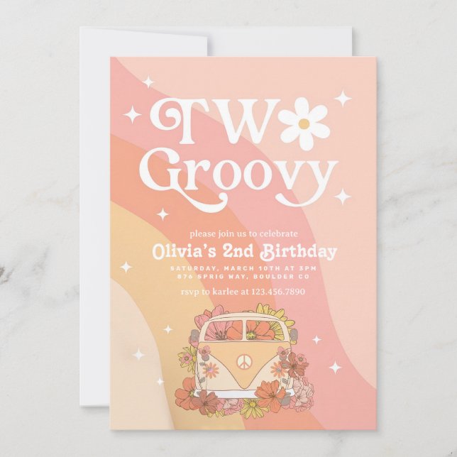 ÉDITABLE DEUX Invitation Super d'anniversaire, Bir (Devant)