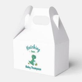 Editable Dinosaur Baby Boy Dusche Schnürung bald Geschenkschachtel