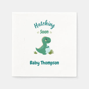 Editable Dinosaur Baby Boy Dusche Schnürung bald Serviette
