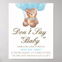 Editable Don't Say Baby Sign, schnappen Sie sich e