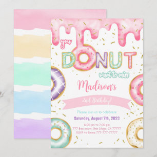Editable Donut Birthday Party Einladung