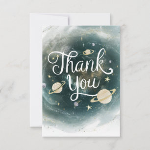 Editable Dreamy Galaxy Celestial Dankeskarte