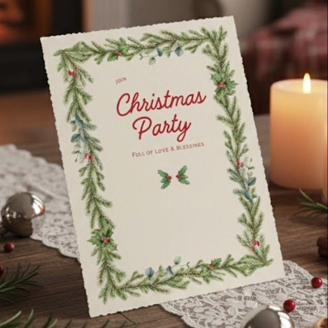 Editable Elegant Christmas Party Invitation (Créateur téléchargé)
