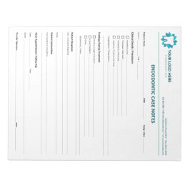 Editable Endodontic Treatment Progress Notepad Notizblock