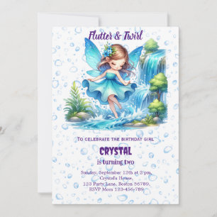 Editable Fairy Birthday Einladung