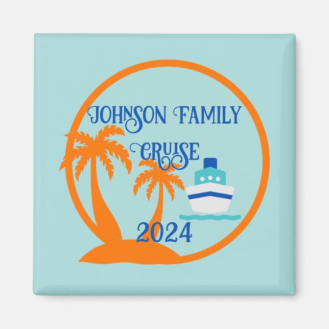 Editable Family Cruise Magnet (Vorne)