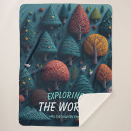 Editable Fantasy Garnelen Waldvögel und Bäume Sherpadecke