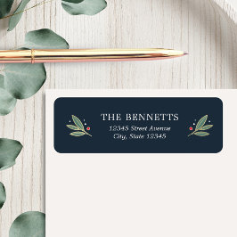 EDITABLE FARBE Christmas Glow Address Labels