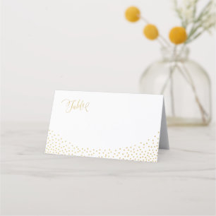 Editable Farbe luxuriöse Imitate Gold Glitzer Plat Platzkarte