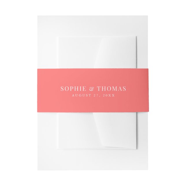Editable Farbe Moderne klassische Hochzeit Einladungsbanderole (Vorderseite Beispiel)