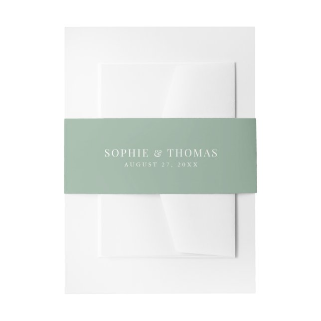 Editable Farbe Moderne klassische Hochzeit Einladungsbanderole (Vorderseite Beispiel)