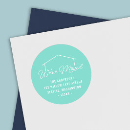 EDITABLE FARBE Wir haben die Rücksendeadresse des  Runder Aufkleber