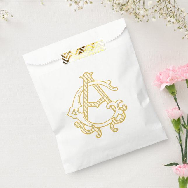 EDITABLE FARBEN AG Monogram GA Logo-Geschenktasche Geschenktütchen (Versiegelt)